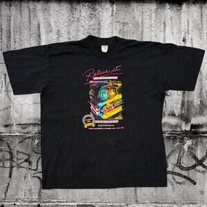 Vintage 1991 Graffiti USA Modesto Chevrolet Neon Car Show Tee XL Single Stitch